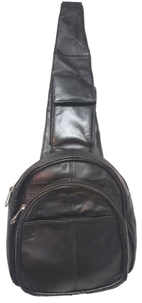 Genuine Leather Lambskin Unisex Sling Body Bag Backpack #2015