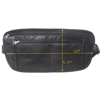 Genuine Leather Lambskin Flat Fanny Bag / Belt Pouch #3029