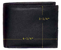 Genuine Leather Lambskin Men's Wallet with 2 ID 12 Card #4287