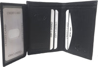 Genuine Leather Slim 5 Card, 1 ID Slot RFID Wallet #4594R