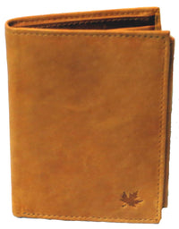 Genuine Leather Slim 5 Card 1 ID RFID Wallet #4594R