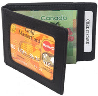 Genuine Leather Lambskin Men's Wallet with Magnetic Bill Flap #5017