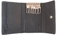 Genuine Cowhide Leather Key Case WALLET BLACK # 8420