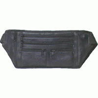 Genuine Leather Lambskin Flat Fanny Bag / Belt Pouch #3038