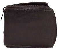 Genuine Leather Lambskin Zip Around Wallet with Coin Pocket #4131