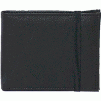 Genuine Cowhide Leather Men's Wallet with Elastic #4656
